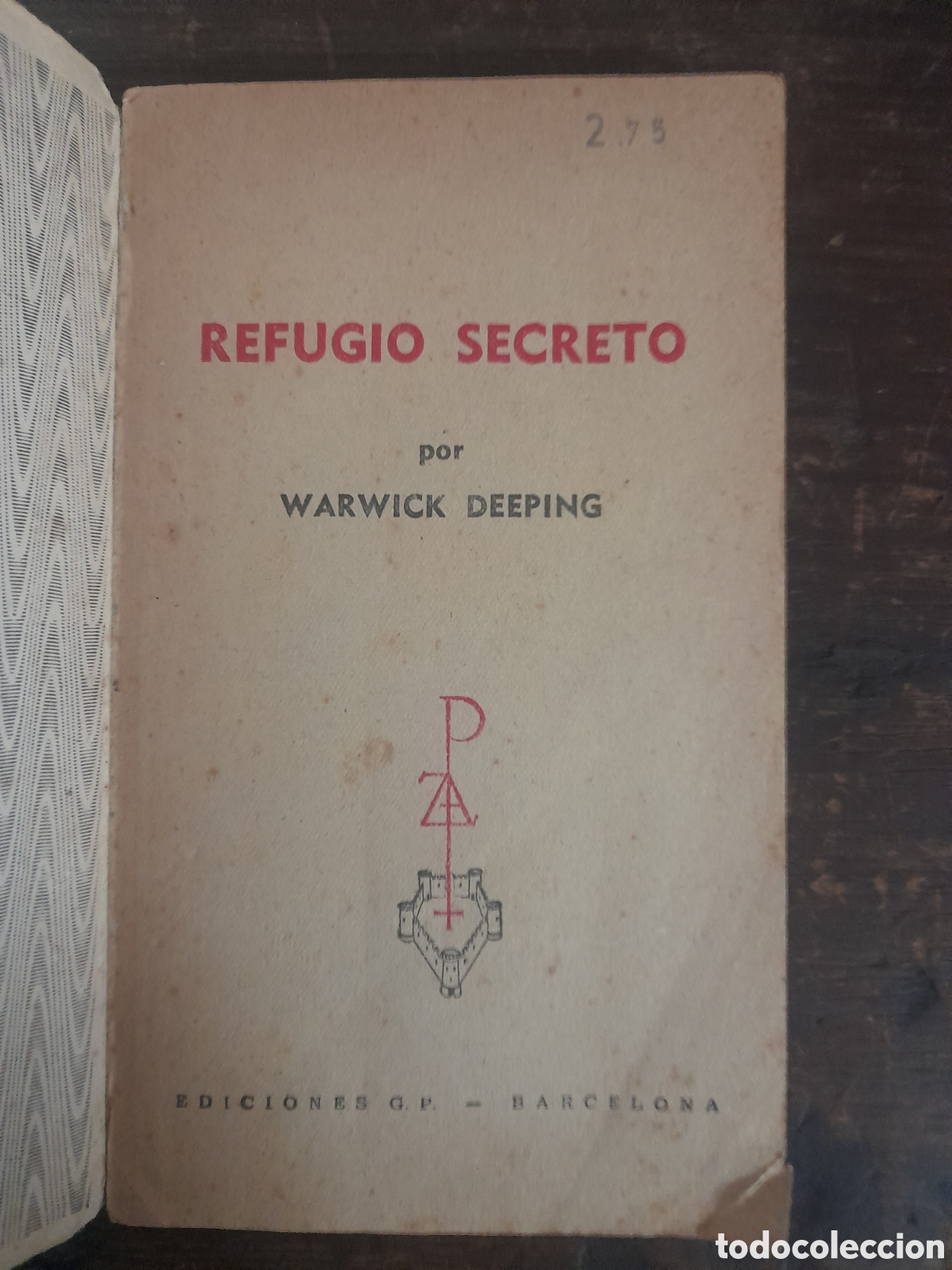 Libros: Refugio Secreto, Warwick Deeping - PLAZA 1957 - Foto 2