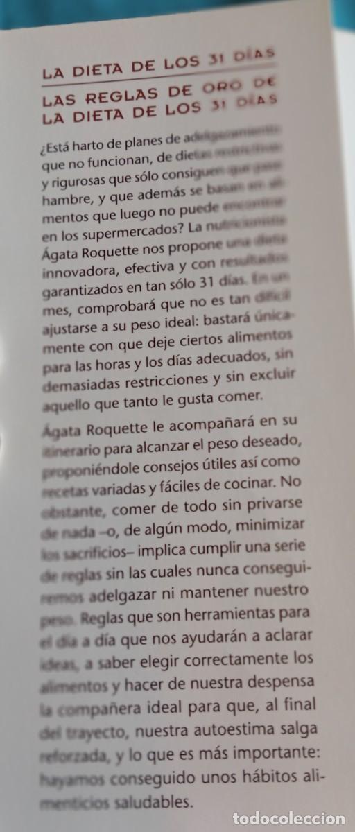 Libros: LA DIETA DE LOS 31 D&Iacute;AS, AGATA ROQUETTE - Foto 4