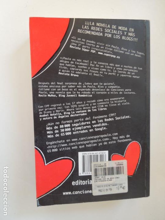 Libros: C&Aacute;LLAME CON UN BESO - BLUE JEANS - EDITORIAL EVEREST 2011. - Foto 2