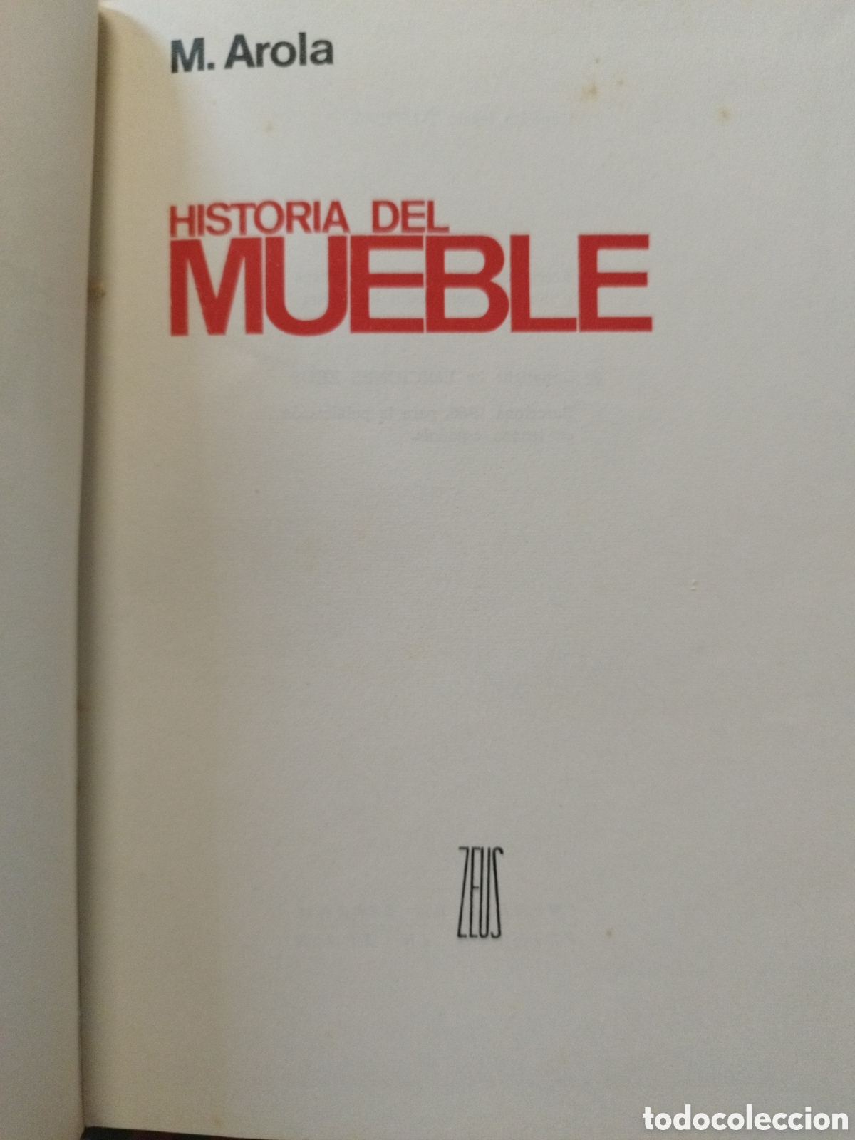 Libros: HISTORIA DEL MUEBLE - AROLA,M. - Foto 1