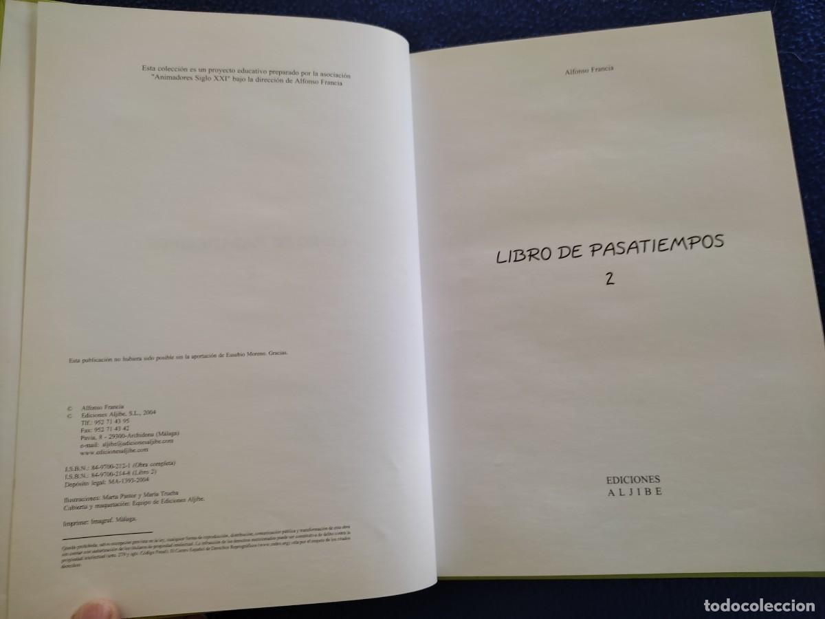 Libros: Libro de Pasatiempos 2 Alfonso Francia Ediciones Algibe 2004 - Foto 4