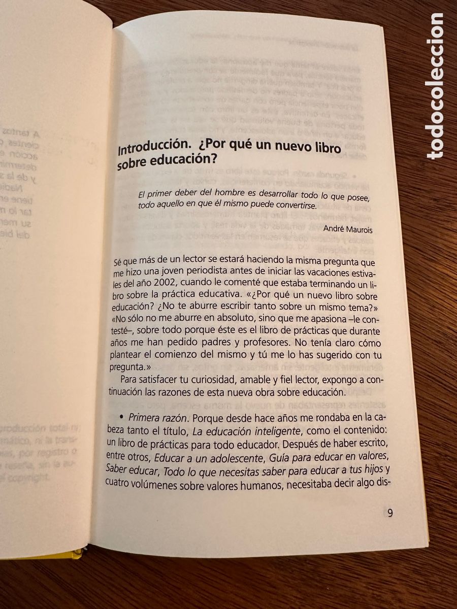 Libros: LA EDUCACI&Oacute;N INTELIGENTE / BERNAB&Eacute; TIERNO - Foto 3
