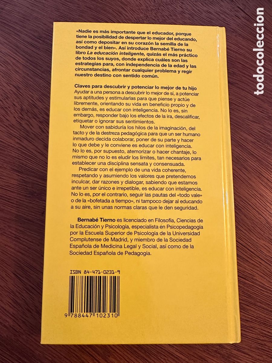 Libros: LA EDUCACI&Oacute;N INTELIGENTE / BERNAB&Eacute; TIERNO - Foto 8