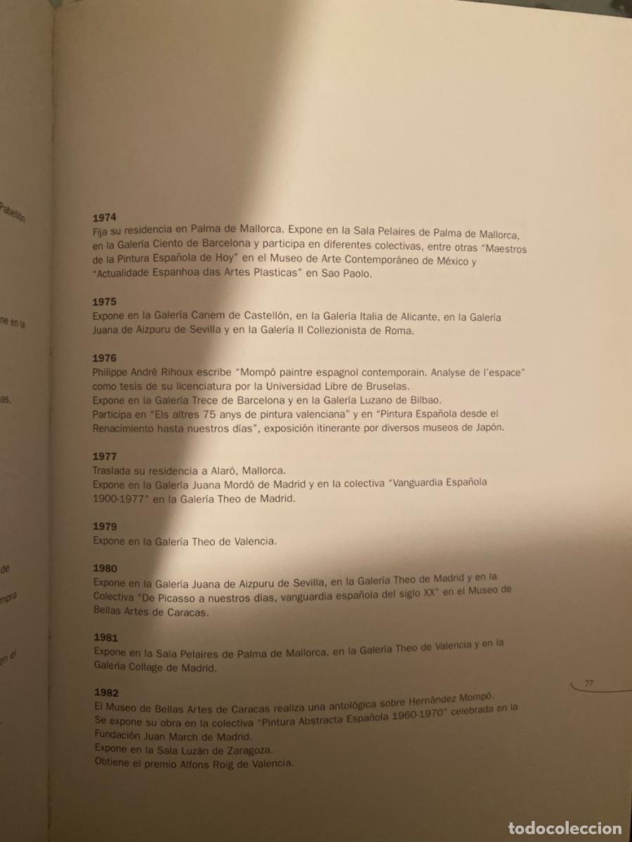 Libros: MANUEL HERN&Aacute;NDEZ MOMP&Oacute; / MUSEO PABLO SERRANO. 2001 - Foto 2