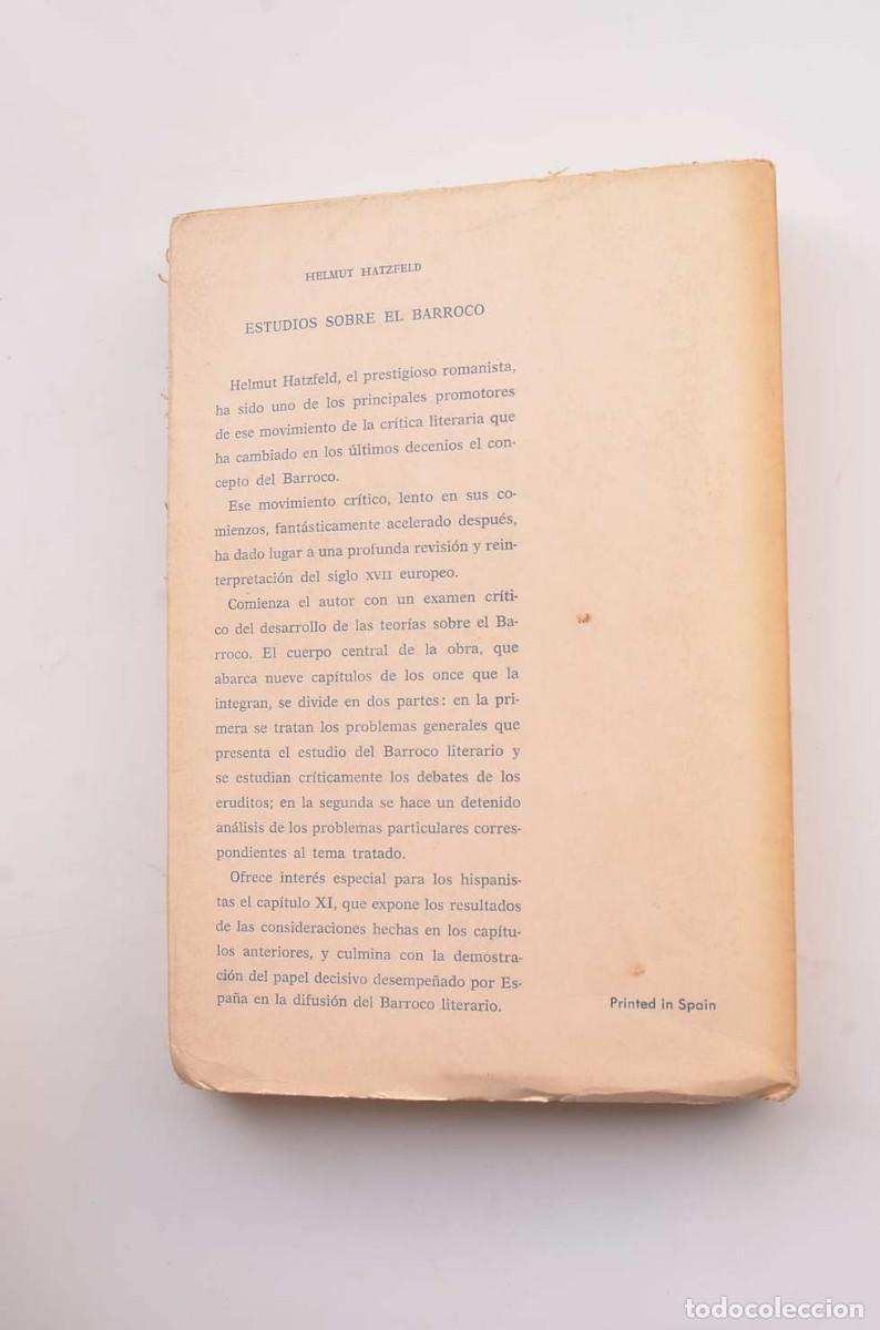 Libros: Estudios sobre el Barroco - HATZFELD, Helmut - Foto 3
