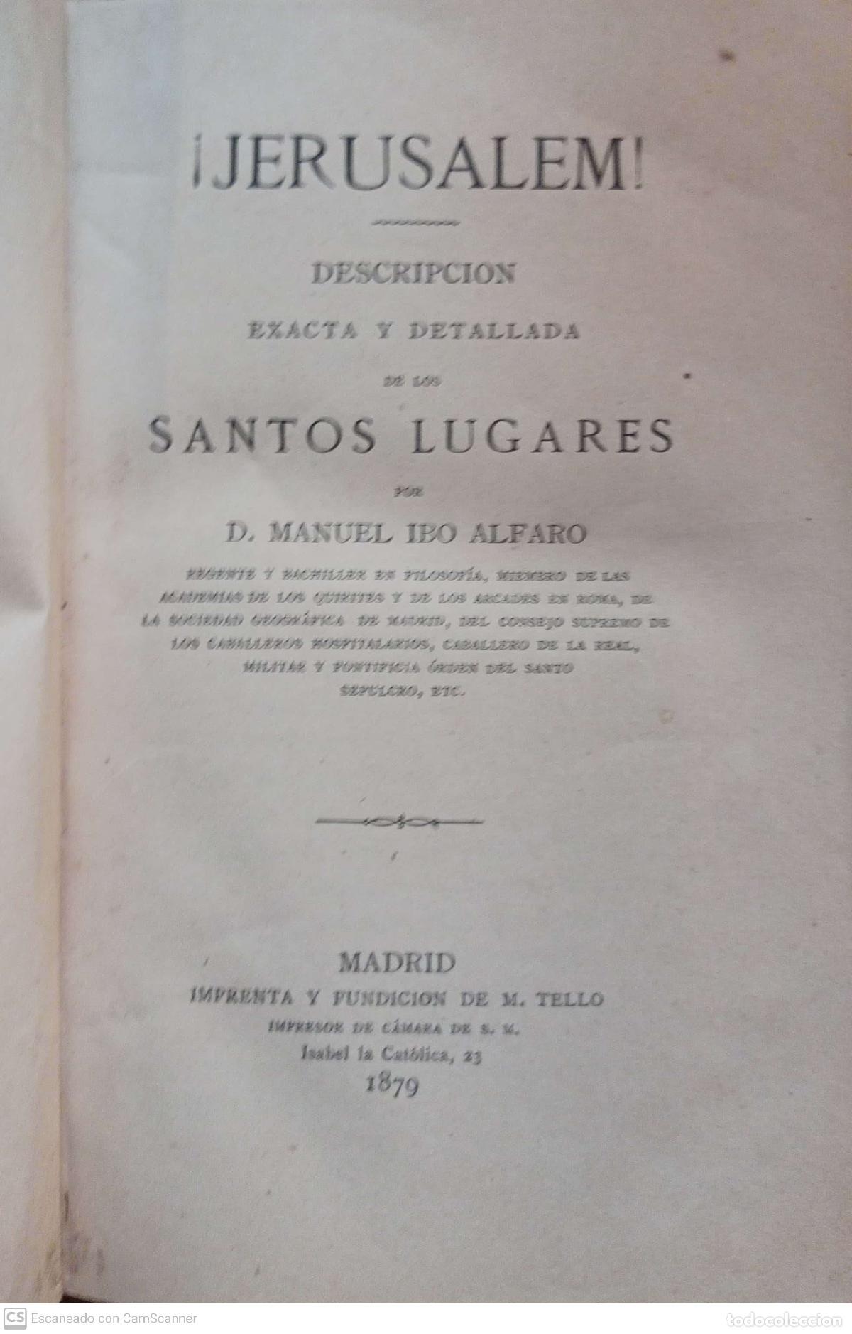 Libros: &iexcl;JERUSALEM! - D. Manuel Ibo Alfaro - Foto 1