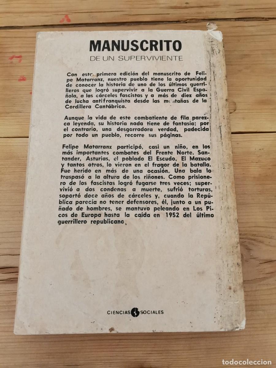 Libros: Manuscrito de un superviviente 1987 - Foto 2