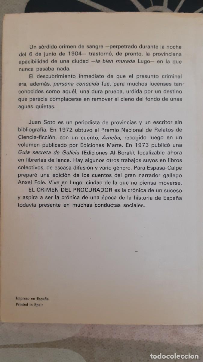 Libros: El crimen del procurador. Juan Soto - Foto 2