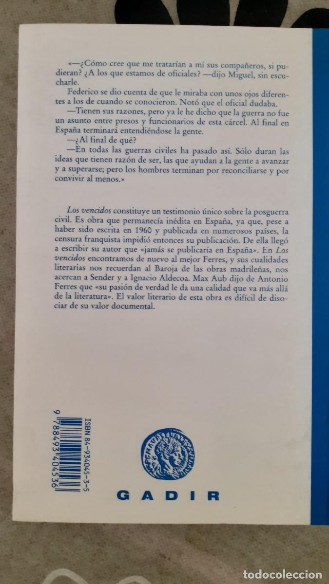 Libros: Los vencidos. Antonio Ferrer - Foto 2