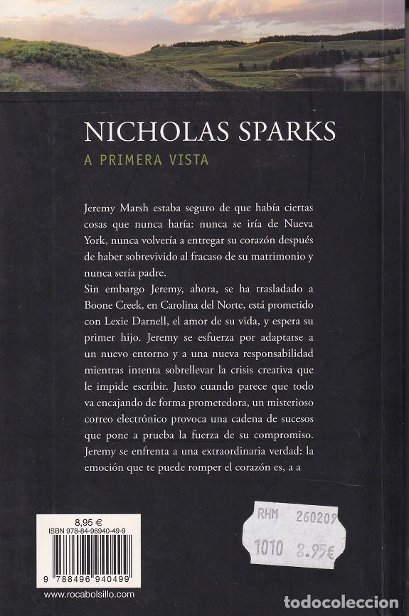 Libros: A primera vista - Nicholas Sparks - Foto 2
