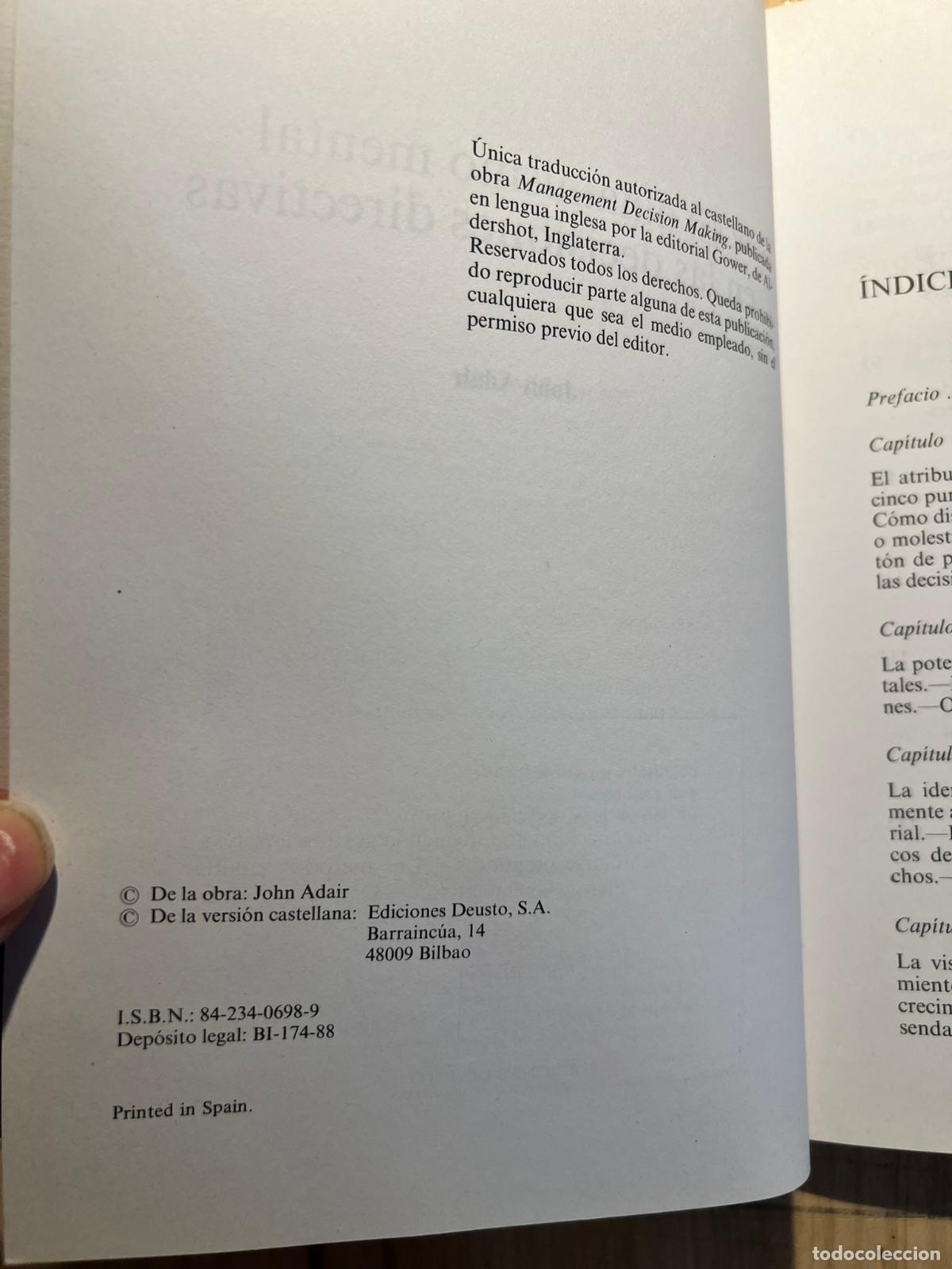 Libros: El dinamismo mental en las decisiones directivas - John Adair - Foto 4