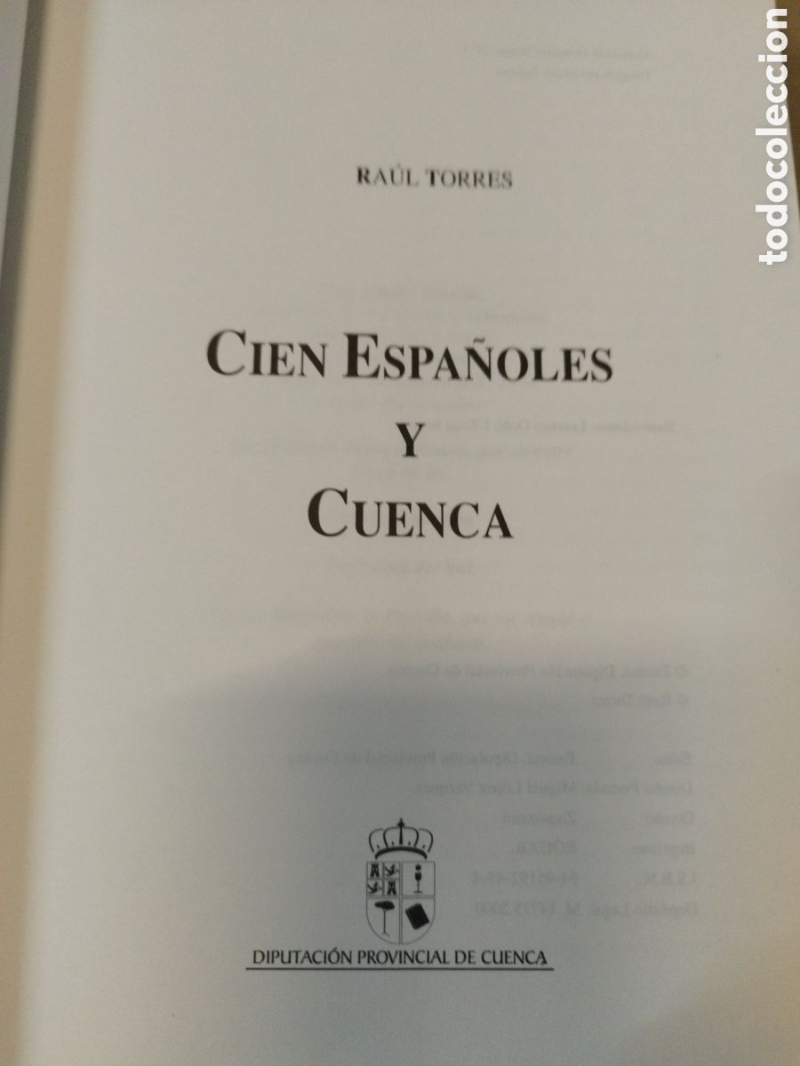Libros: CIEN ESPA&Ntilde;OLES Y CUENCA - TORRES,Ra&uacute;l - Foto 4