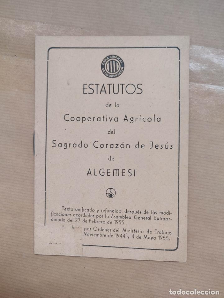 Libros: ESTATUTOS DE LA COOPERATIVA AGR&Iacute;COLA DEL SAGRADO CORAZ&Oacute;N DE JES&Uacute;S DE ALGEMESI