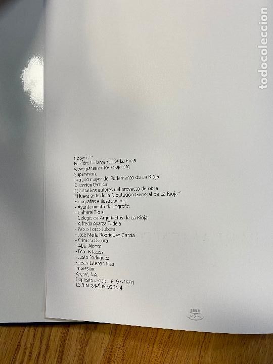 Libros: PARLAMENTO DE LA RIOJA. - CATALOGO. - Foto 4