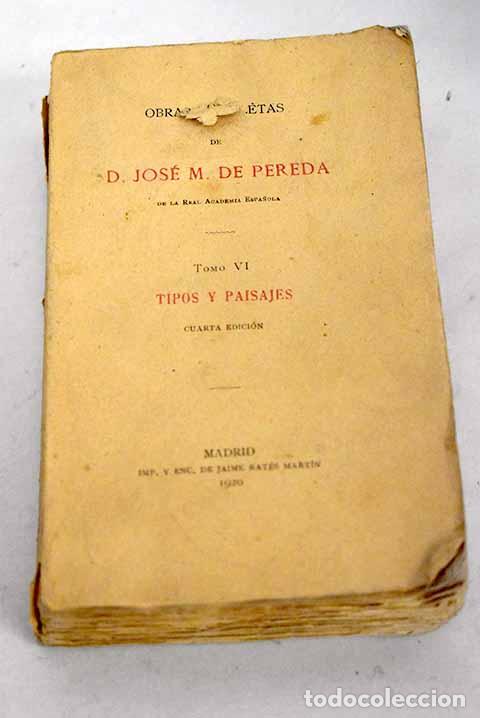 Libros: Tipos y paisajes.- Pereda, Jos&eacute; Mar&iacute;a de - Foto 1