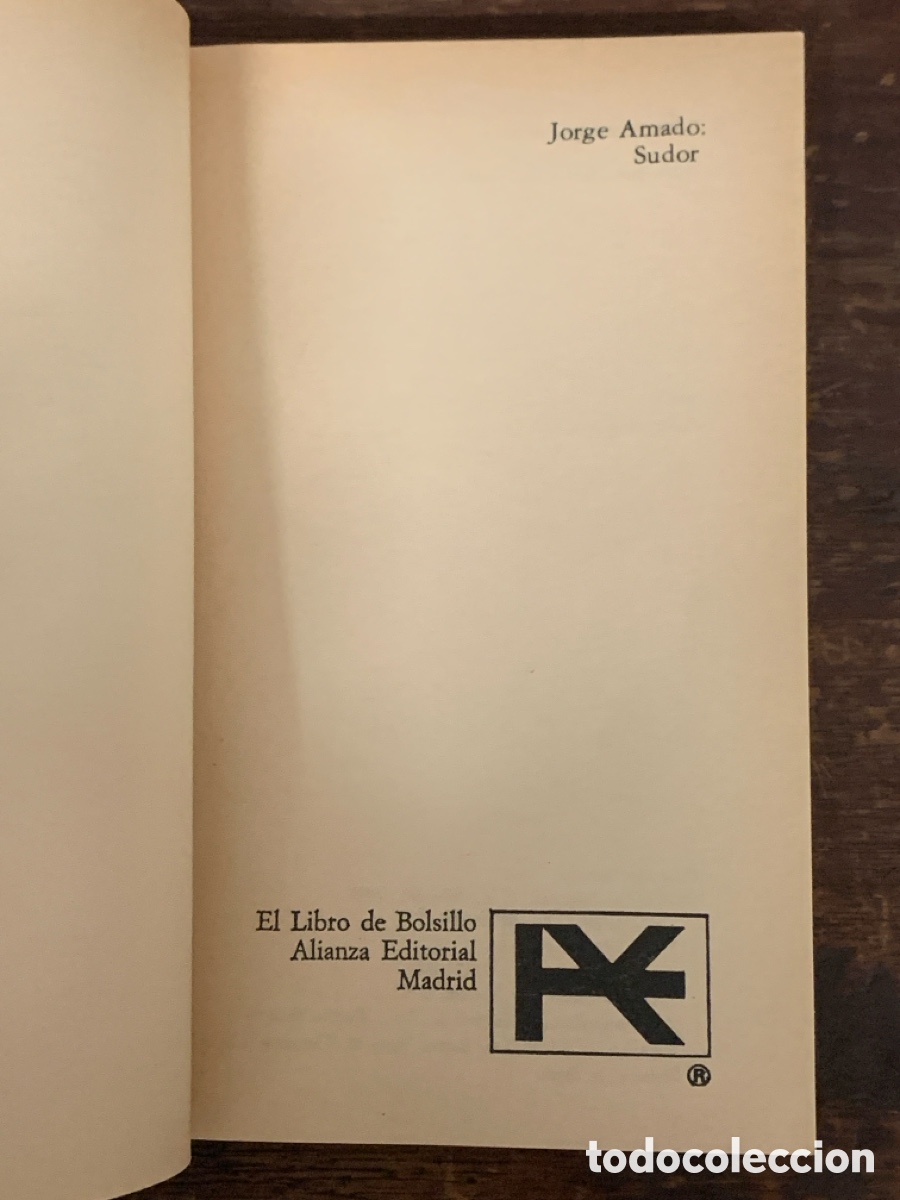 Libros: Sudor, Jorge Amado - ALIANZA 1985 - Foto 3