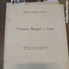 Libros: VALERIANO BECQUER Y SORIA - PARDO CANALIS,ENRIQUE