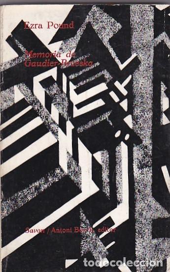 Libros: Memoria de Gaudier Brzeska - POUND, Ezra - Foto 1