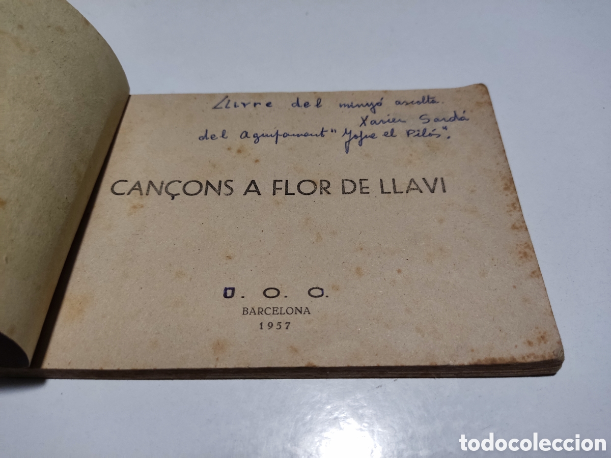 Libros: Libro cansons a Flor de Llavi, Barcelona 1957 - Foto 2