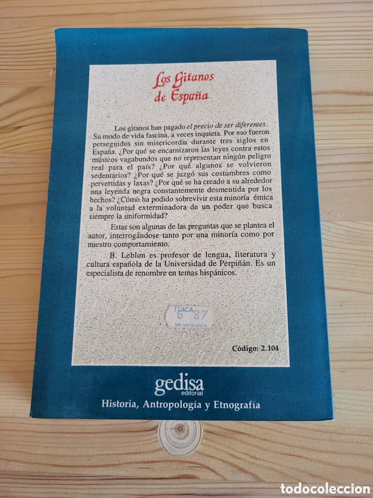 Libros: Los Gitanos de Espa&ntilde;a/Bernard Leblon - Foto 2