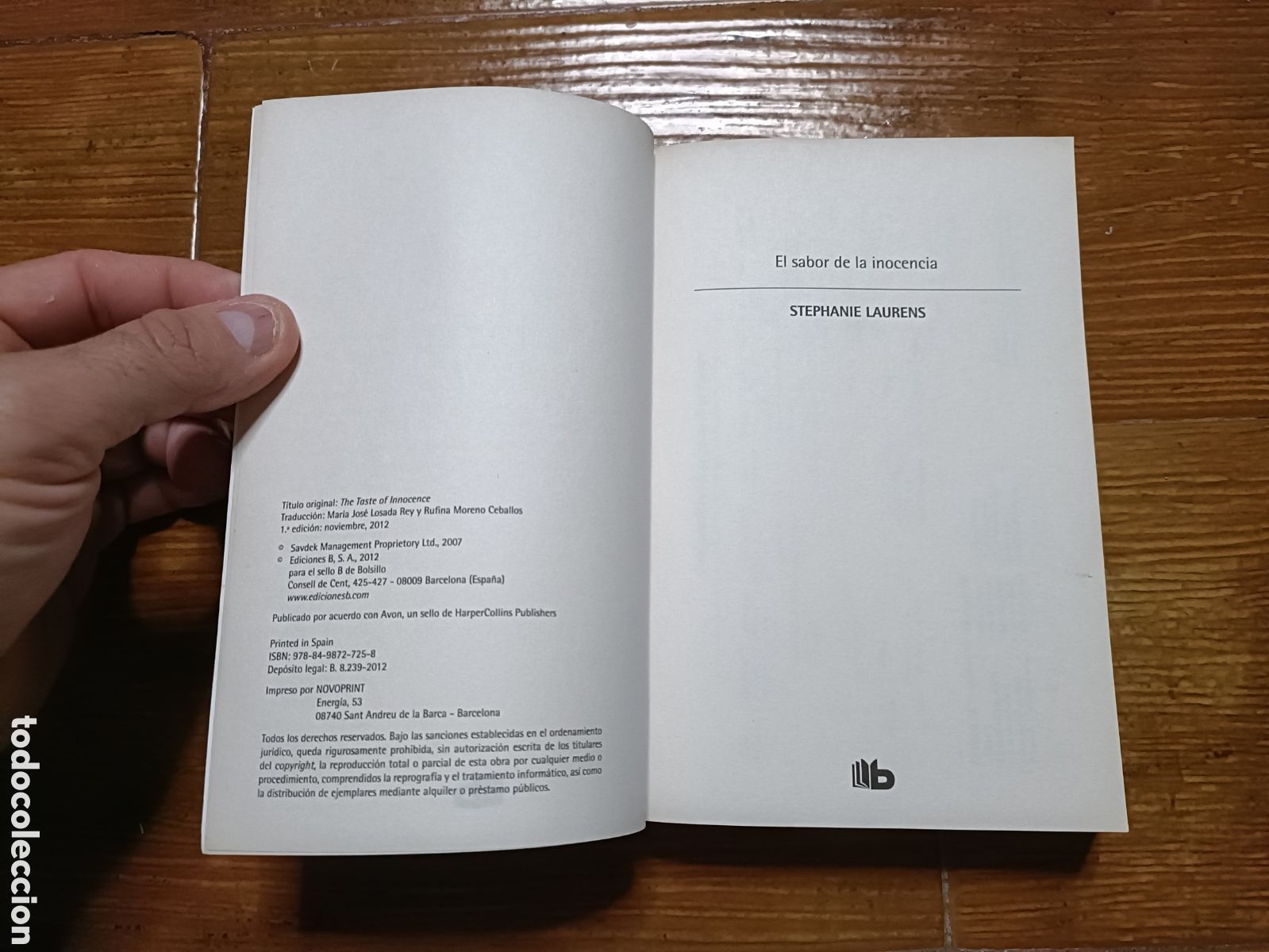 Libros: Libro El Sabor de la Inocencia -Stephanie Laurens- Ediciones B 1&deg; Edici&oacute;n 2.007 - Foto 4