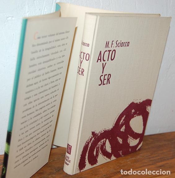 Libros: ACTO Y SER - MICHELE FEDERICO SCIACCA - Foto 2