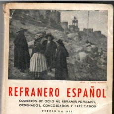 Libros: REFRANERO ESPAÑOL, POR JOSÉ BERGUA Y ALONSO DE BARROS - AÑO 1961 EDICIONES IBÉRICAS