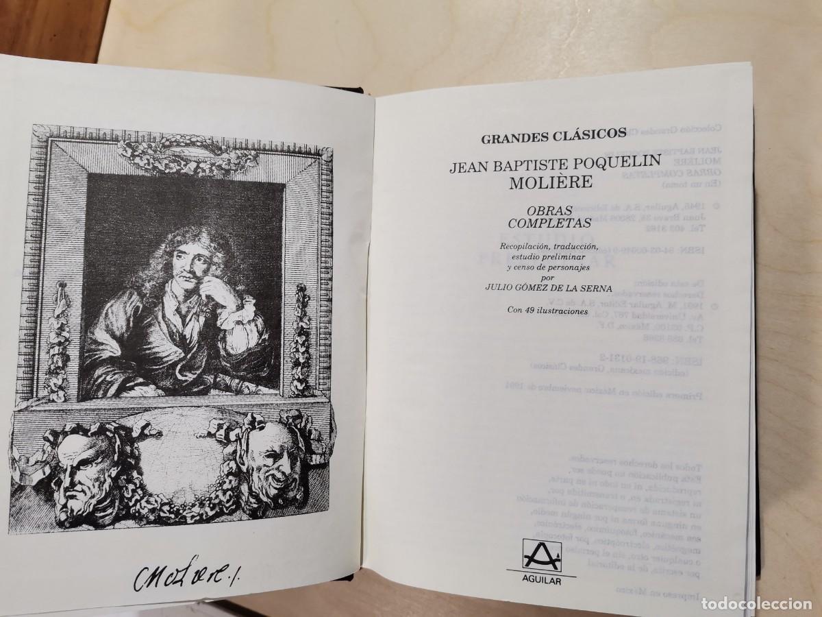 Libros: OBRAS COMPLETAS. JEAN BAPTISTE POQUELIN MOLI&Egrave;RE. - Foto 2