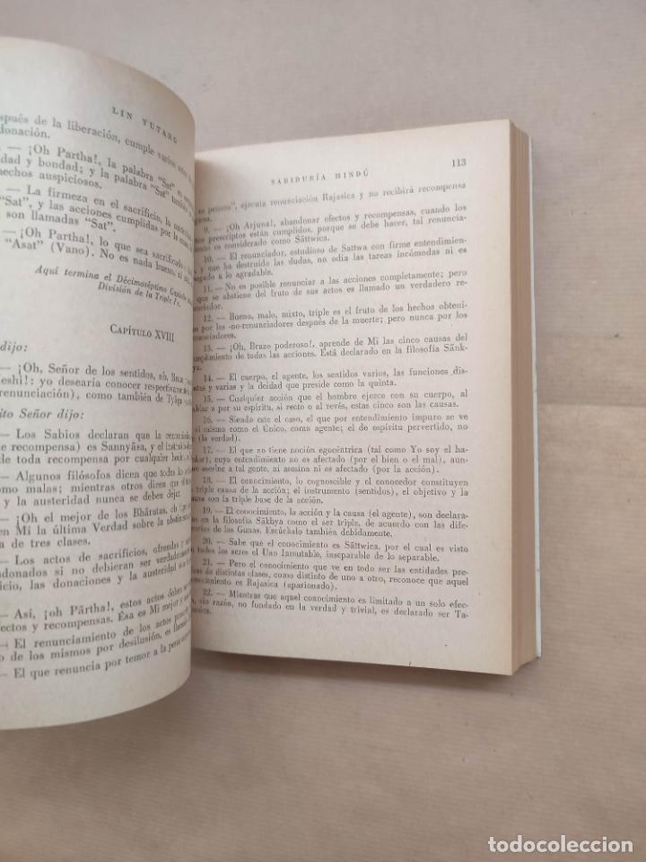Libros: SABIDURIA HINDU - Lin Yutang - Foto 3