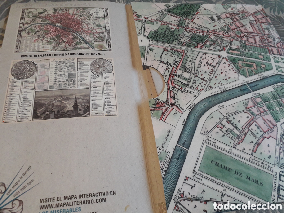 Libros: MAPA LITERARIO 1832, LOS MISERABLES, PARIS, VICTOR HUGO, - Foto 2