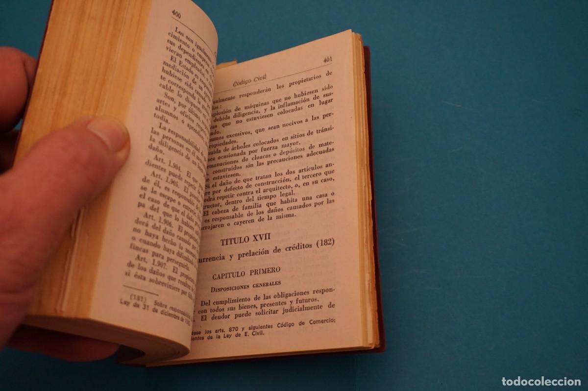 Libros: CODIGO CIVIL - LEGISLACION VIGENTE / EDICIONES LOPEZ - 1967 - Foto 4