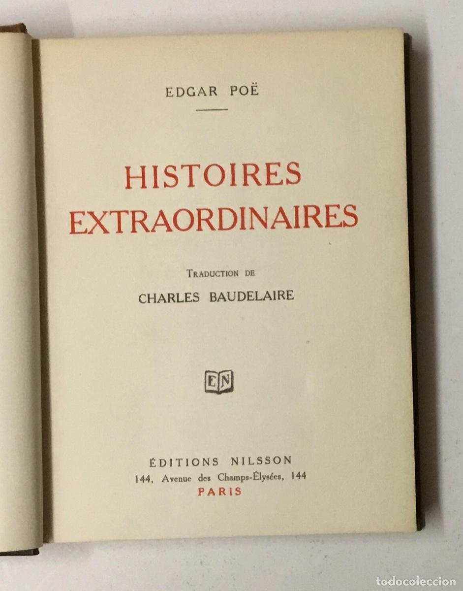 Libros: HISTOIRES EXTRAORDINAIRES. - PO&Euml;, Edgar. - Foto 2