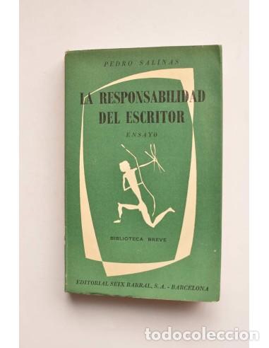 Libros: La responsabilidad del escritor - SALINAS, Pedro - Foto 1