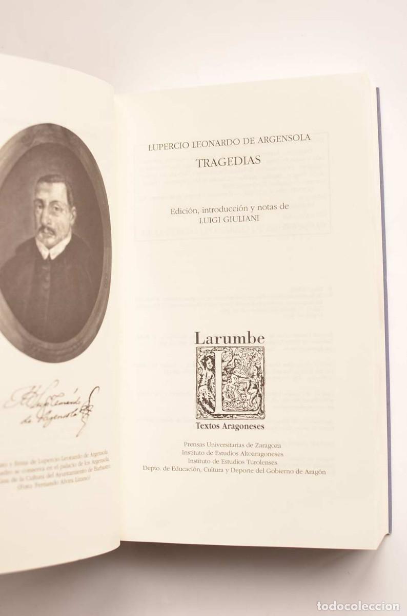 Libros: Lupercio Leonardo de Argensola. Tragedias - ARGENSOLA, Lupercio Leonardo de - Foto 2