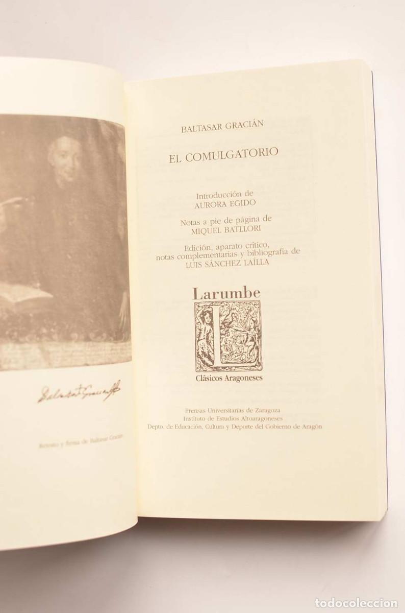 Libros: El comulgatorio - GRACI&Aacute;N, Baltasar - Foto 2