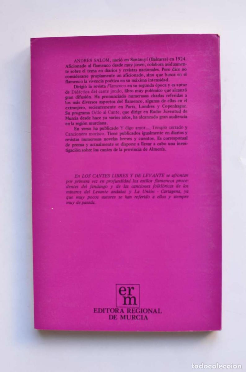 Libros: Los cantes libres y de levante - SALOM, Andr&eacute;s - Foto 5