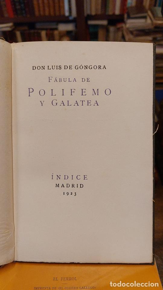 Libros: FABULA DE POLIFEMO Y GALATEA. - G&Oacute;NGORA, Don Luis. - Foto 2