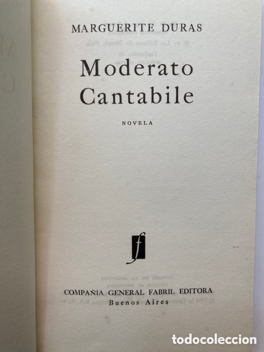 Libros: Moderato cantabile - Duras, Marguerite - Foto 3