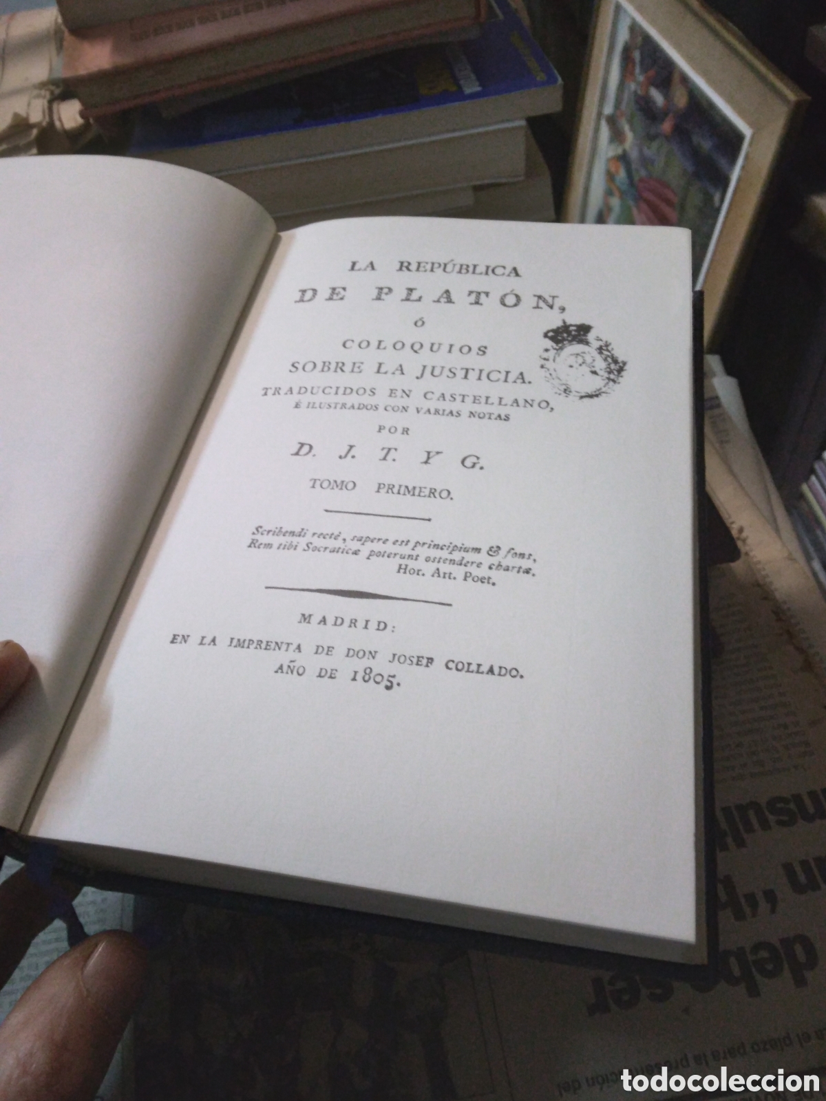 Libros: La Rep&uacute;blica de Plat&oacute;n,2 tomos,facsimil, C&iacute;rculo del Bibliofilo, 1979 - Foto 2