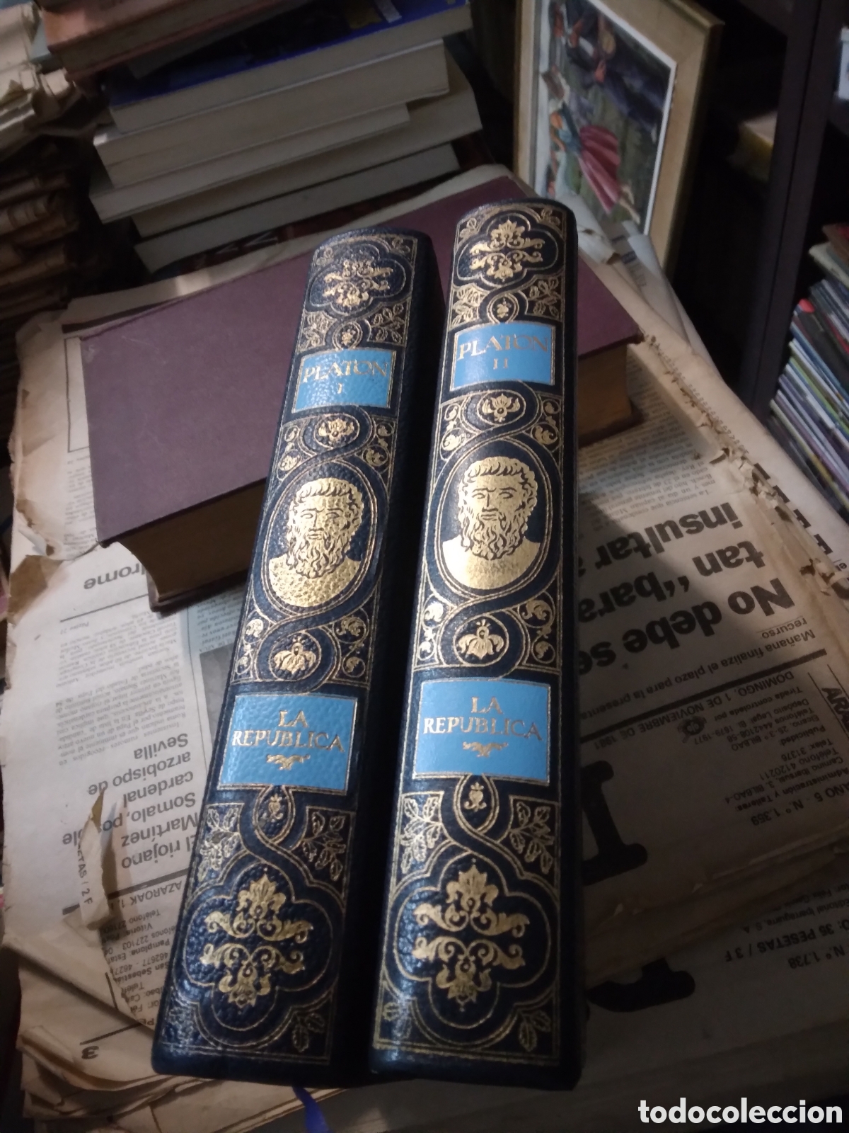 Libros: La Rep&uacute;blica de Plat&oacute;n,2 tomos,facsimil, C&iacute;rculo del Bibliofilo, 1979 - Foto 1
