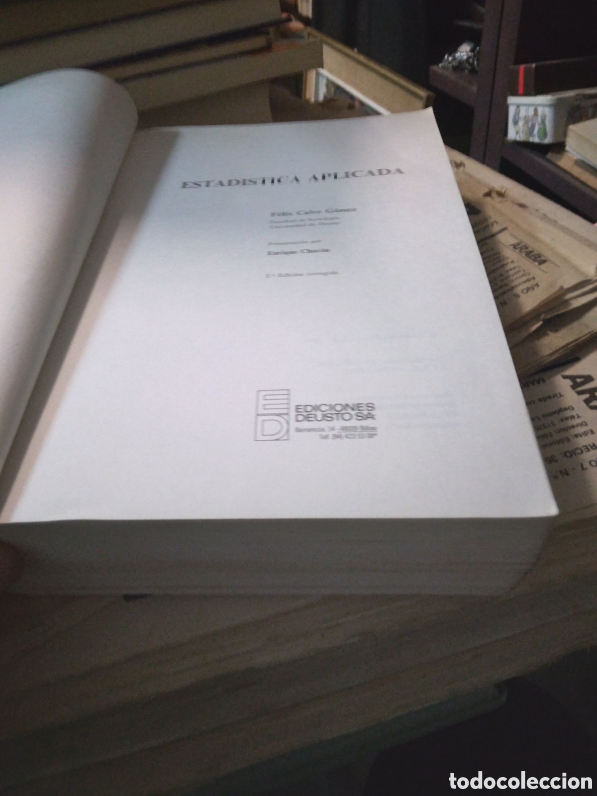 Libros: Felix Calvo, Estad&iacute;stica aplicada, Textos Deusto - Foto 2