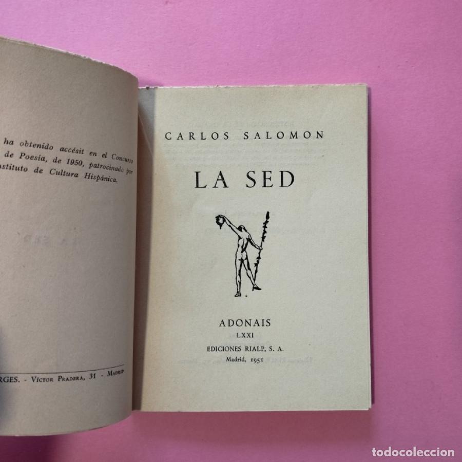 Libros: La Sed. - Salom&oacute;n, Carlos. - Foto 3