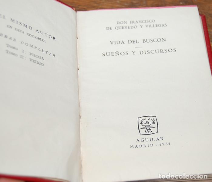 Libros: VIDA DEL BUSC&Oacute;N/ SUE&Ntilde;OS Y DISCURSOS - FRAMNCISCO DE QUEVEDO Y VILLEGAS - Foto 2