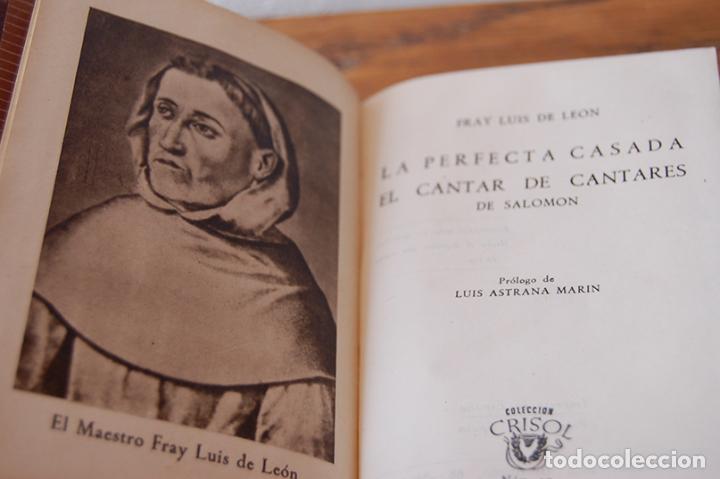 Libros: LA PERFECTA CASADA./ EL CANTAR DE LOS CANTARES - FRAY LUIS DE LE&Oacute;N - Foto 2