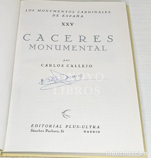 Libros: CALLEJO SERRANO, Carlos. C&aacute;ceres monumental - Foto 2