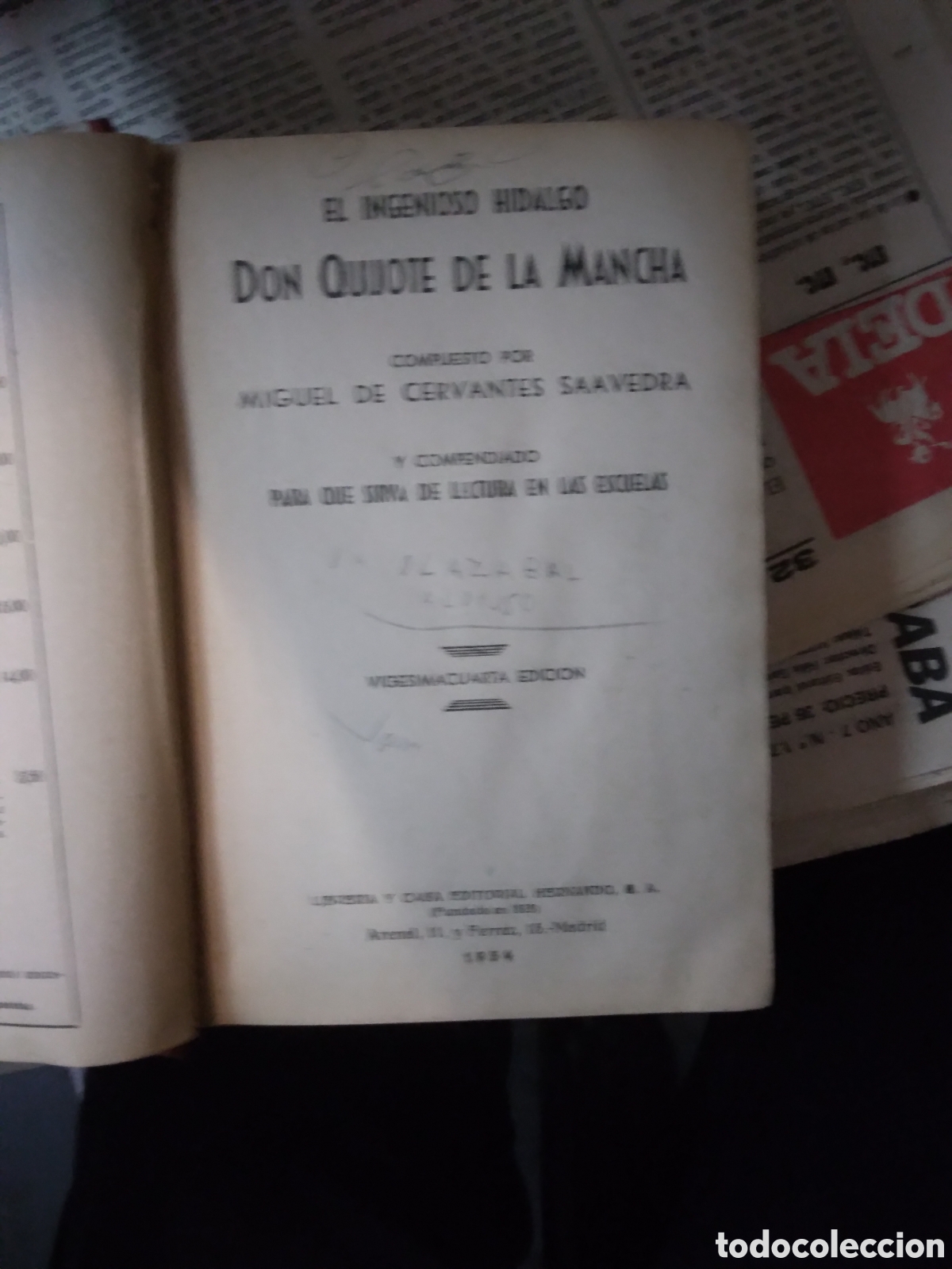 Libros: Miguel de Cervantes, Don Quijote de la Mancha, Editorial Hernando - Foto 2