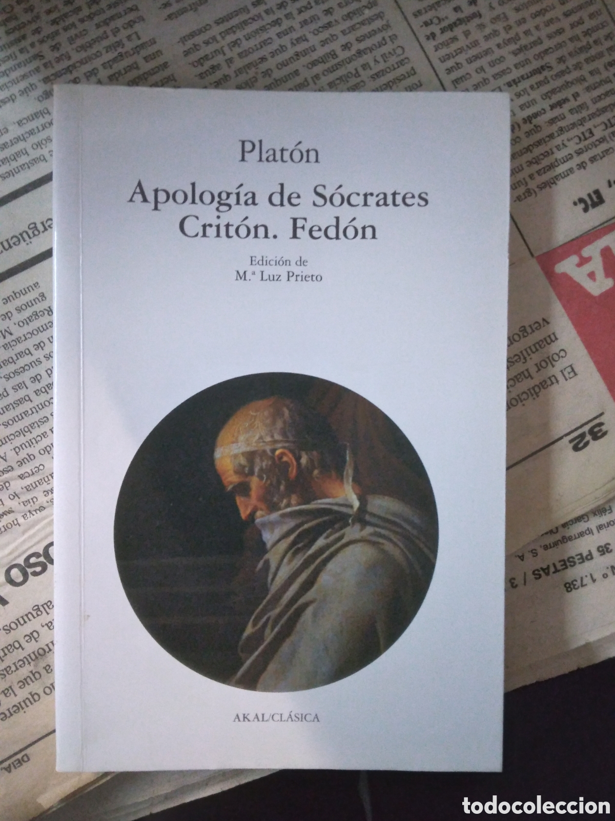 Libros: Plat&oacute;n, Apolog&iacute;a de Socrates ,.Criton, Fedon, Editorial Akal - Foto 1