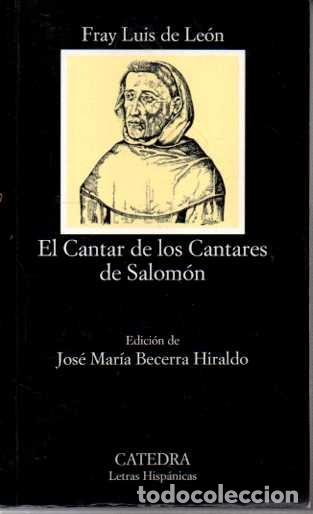 Libros: EL CANTAR DE LOS CANTARES DE SALOMON. - LEON, Fray Luis de. - Foto 1