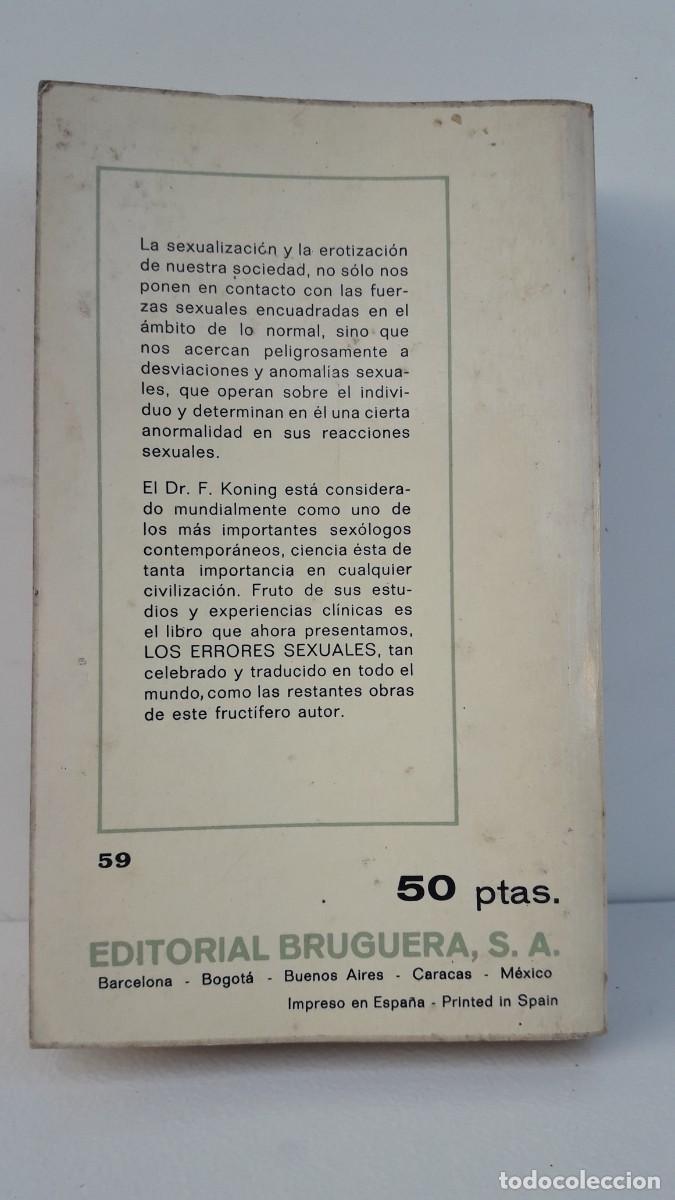 Libros: LOS ERRORES SEXUALES. (Dr. Frederik Koning) - Foto 2