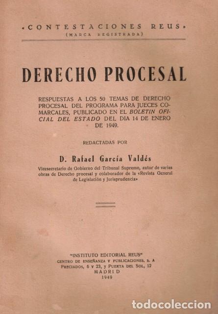 Libros: Derecho Procesal (Respuesta a los 50 temas de derecho procesal del programa para jueces comarcales) - Foto 1